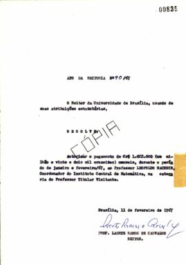 Ato da Reitoria nº 0090/1967