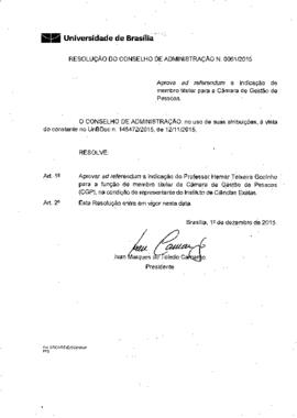 Resolução do Conselho de Administração nº 0061/2015