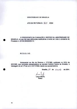 Ato da Reitoria nº 0765/2004