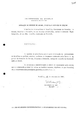 Resolução do Conselho de Ensino, Pesquisa e Extensão nº 0056/1987