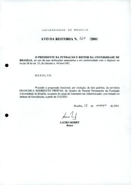 Ato da Reitoria nº 0327/2001