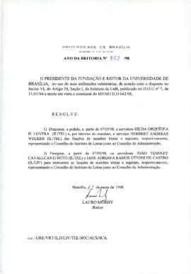 Ato da Reitoria nº 0752/1998