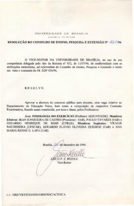 Resolução do Conselho de Ensino, Pesquisa e Extensão nº 0220/1996