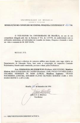 Resolução do Conselho de Ensino, Pesquisa e Extensão nº 0220/1996