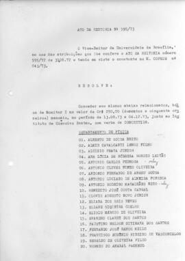 Ato da Reitoria nº 0595/1973