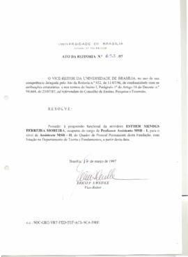 Ato da Reitoria nº 0653/1997