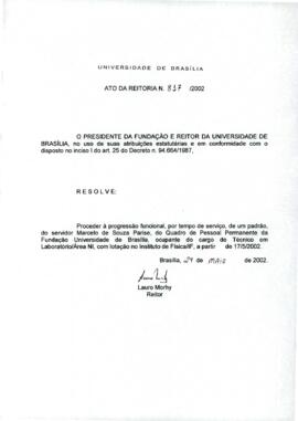 Ato da Reitoria nº 0817/2002