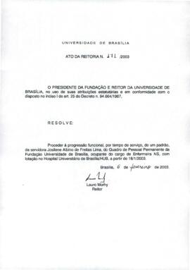 Ato da Reitoria nº 0171/2003