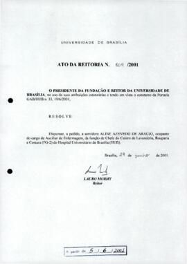 Ato da Reitoria nº 0809/2001