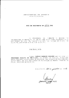 Ato da Reitoria nº 0642/1993
