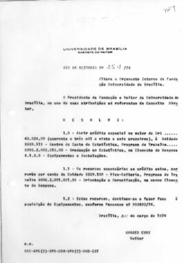 Ato da Reitoria nº 0254/1974