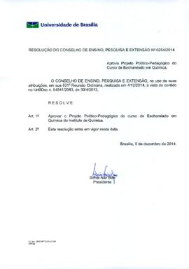 Resolução do Conselho de Ensino, Pesquisa e Extensão nº 0254/2014