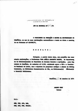 Ato da Reitoria nº 0915/1974