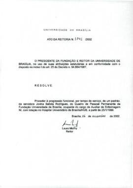 Ato da Reitoria nº 1741/2002