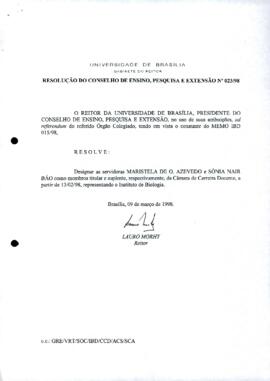 Resolução do Conselho de Ensino, Pesquisa e Extensão nº 0023/1998