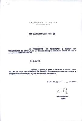 Ato da Reitoria nº 0984/1998