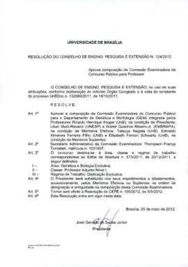 Resolução do Conselho de Ensino, Pesquisa e Extensão nº 0124/2012