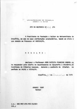 Ato da Reitoria nº 0104/1975