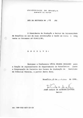 Ato da Reitoria nº 0179/1980