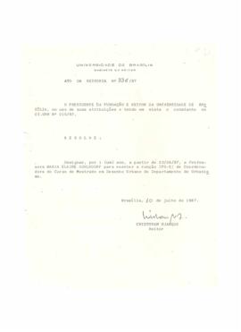 Ato da Reitoria nº 0336/1987