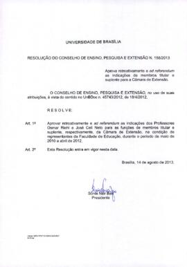 Resolução do Conselho de Ensino, Pesquisa e Extensão nº 0158/2013
