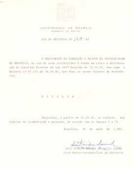 Ato da Reitoria nº 0149/1985