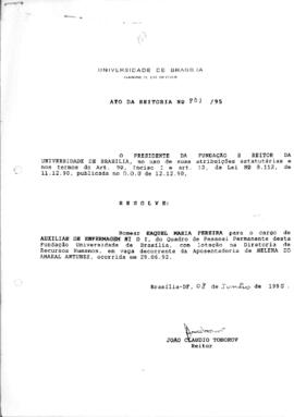 Ato da Reitoria nº 0851/1995