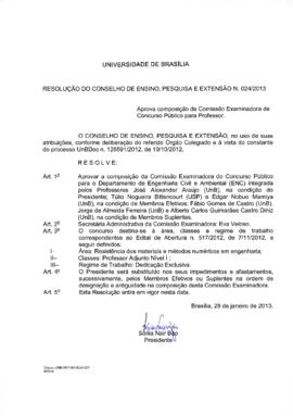 Resolução do Conselho de Ensino, Pesquisa e Extensão nº 0024/2013