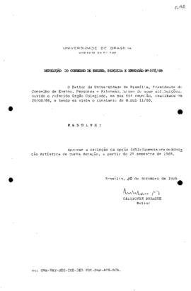 Resolução do Conselho de Ensino, Pesquisa e Extensão nº 0038/1988