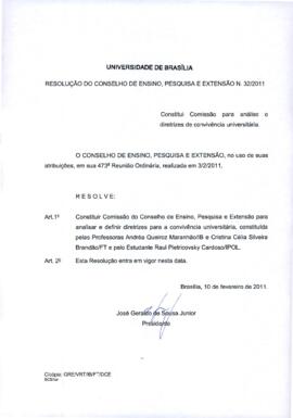 Resolução do Conselho de Ensino, Pesquisa e Extensão nº 0032/2011