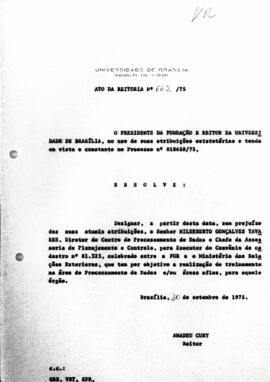 Ato da Reitoria nº 0662/1975