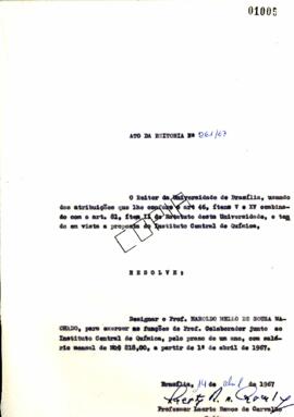 Ato da Reitoria nº 0261/1967