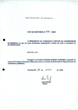 Ato da Reitoria nº 0438/2000