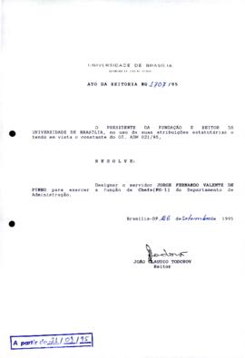 Ato da Reitoria nº 1707/1995