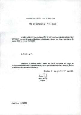 Ato da Reitoria nº 0126/2003