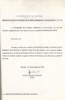 Resolução do Conselho de Ensino, Pesquisa e Extensão nº 0211/1996