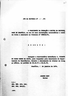 Ato da Reitoria nº 0028/1976