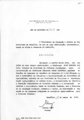 Ato da Reitoria nº 0241/1974