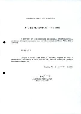 Ato da Reitoria nº 0777/2001