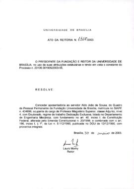 Ato da Reitoria nº 1168/2003