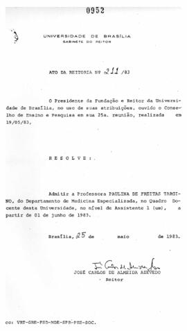 Ato da Reitoria nº 0211/1983