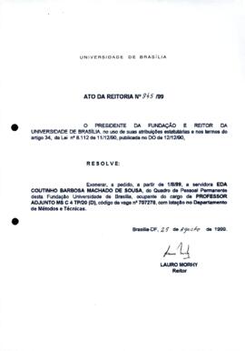 Ato da Reitoria nº 0845/1999