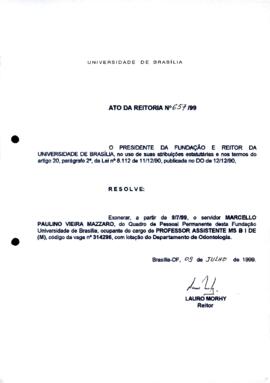 Ato da Reitoria nº 0657/1999