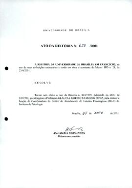 Ato da Reitoria nº 0620/2001