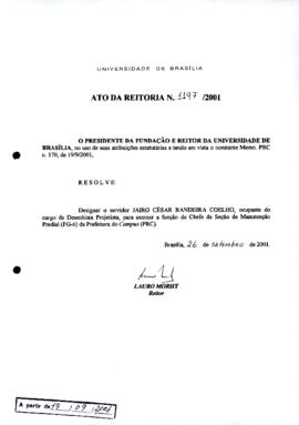 Ato da Reitoria nº 1197/2001