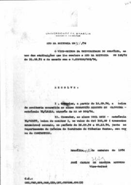 Ato da Reitoria nº 0901/1974