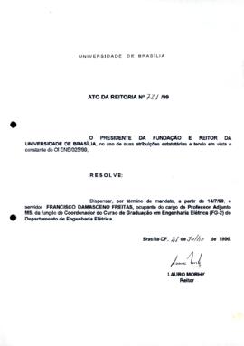 Ato da Reitoria nº 0721/1999