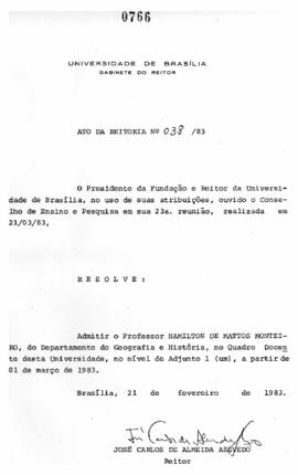 Ato da Reitoria nº 0038/1983