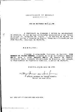 Ato da Reitoria nº 0716/1995