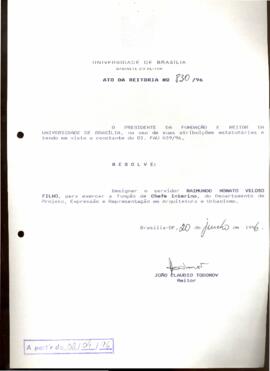 Ato da Reitoria nº 0830/1996